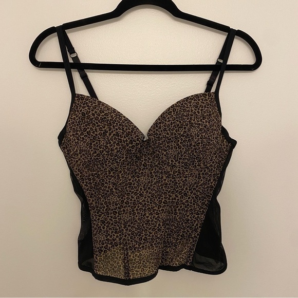 H&M leopard print and black Y2K Witchy corset Bustier women’s size 36 C(31) - Picture 2 of 11
